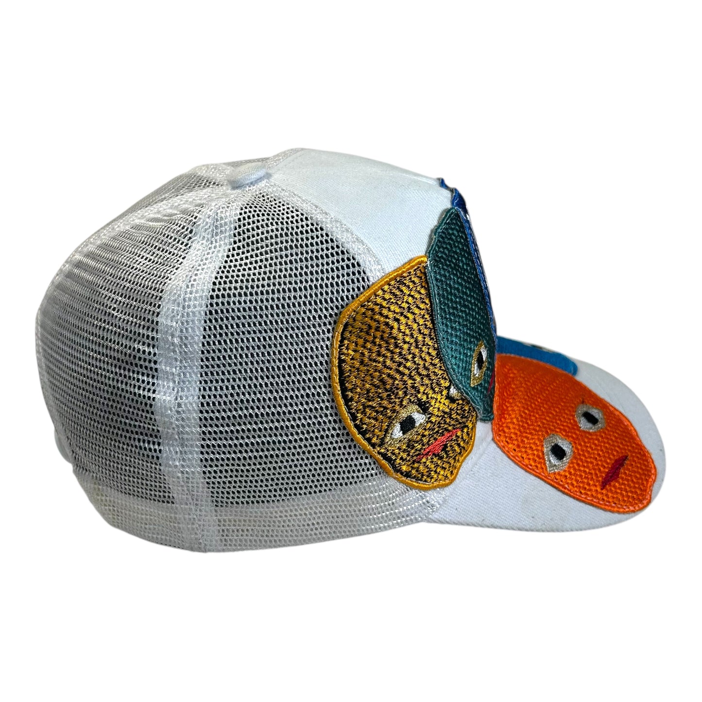 Plastered Faces White Trucker Hat 1/1