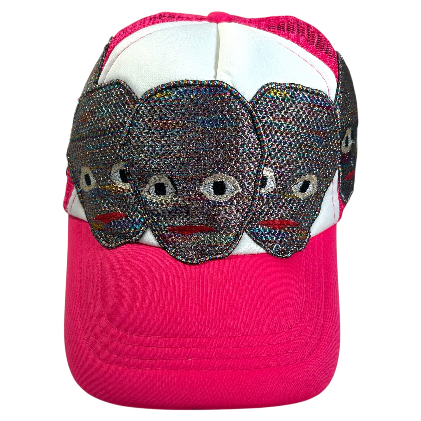 Plastered Faces Pink Trucker Hat 1/1