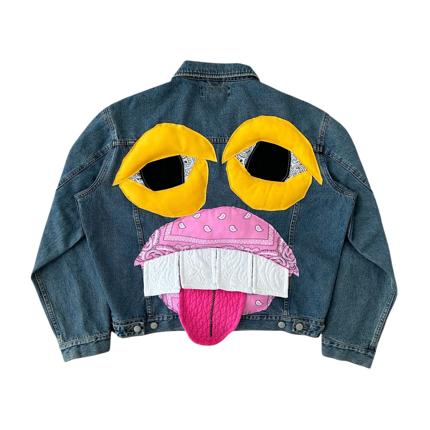 Bubblegum Monster Face Denim Jacket 1/1 (Size L)