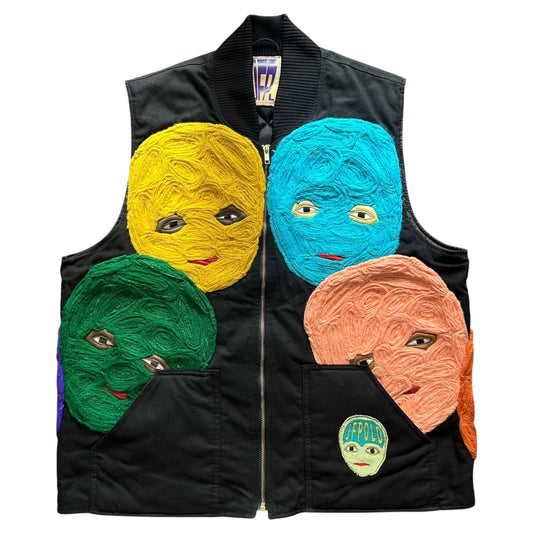 Plastered Faces Black Vest 1/1 - Size L