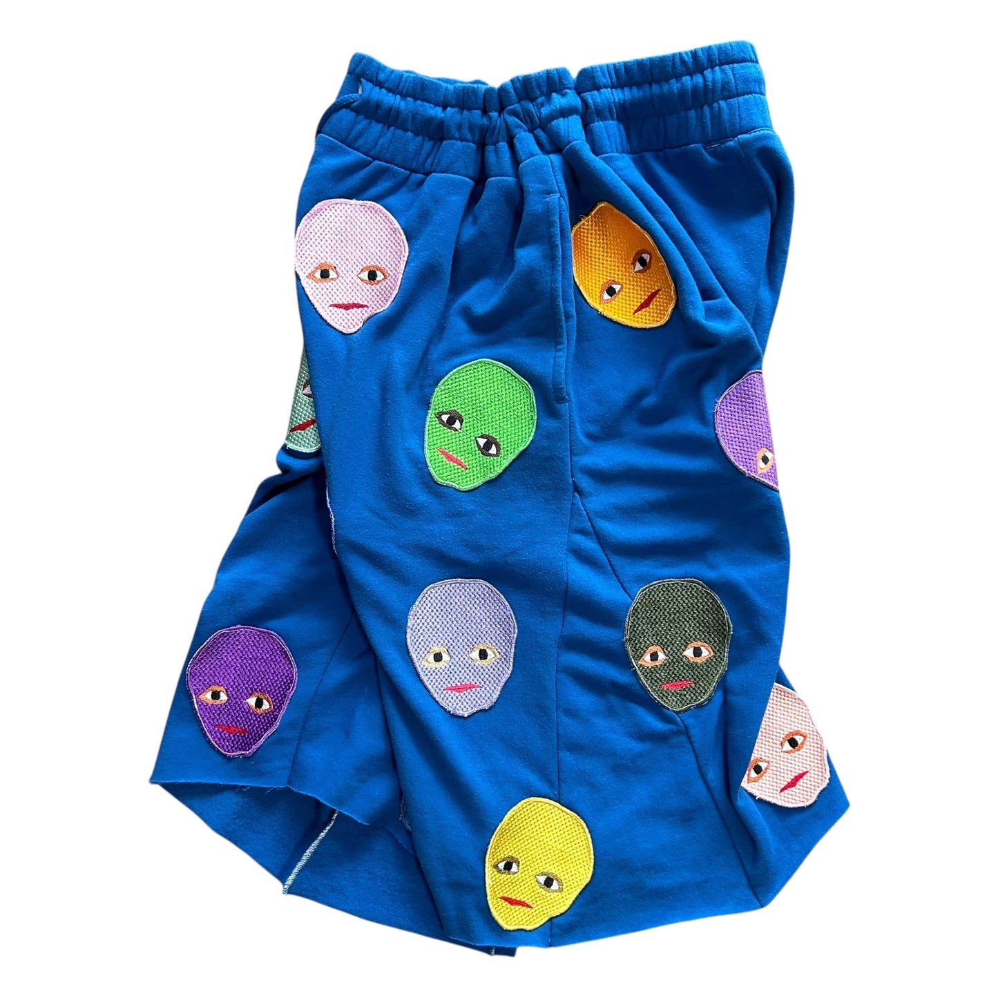 Plastered Faces Shorts Blue 1/1- Size XL