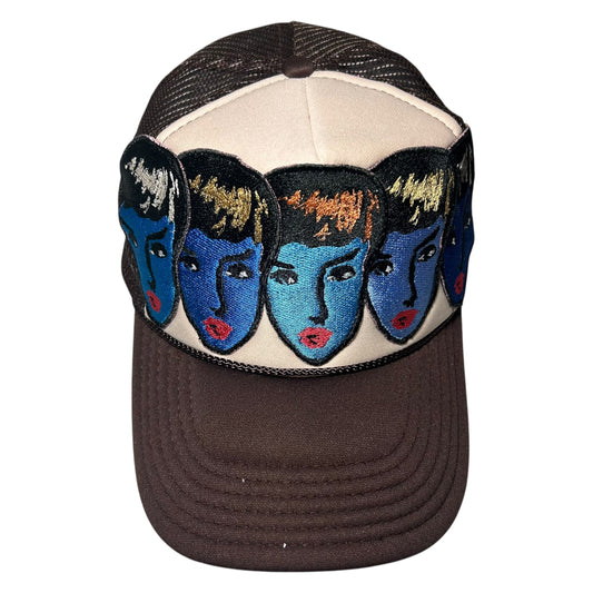 Womanly Beauty Trucker Hat Brown/ Blue 1/1