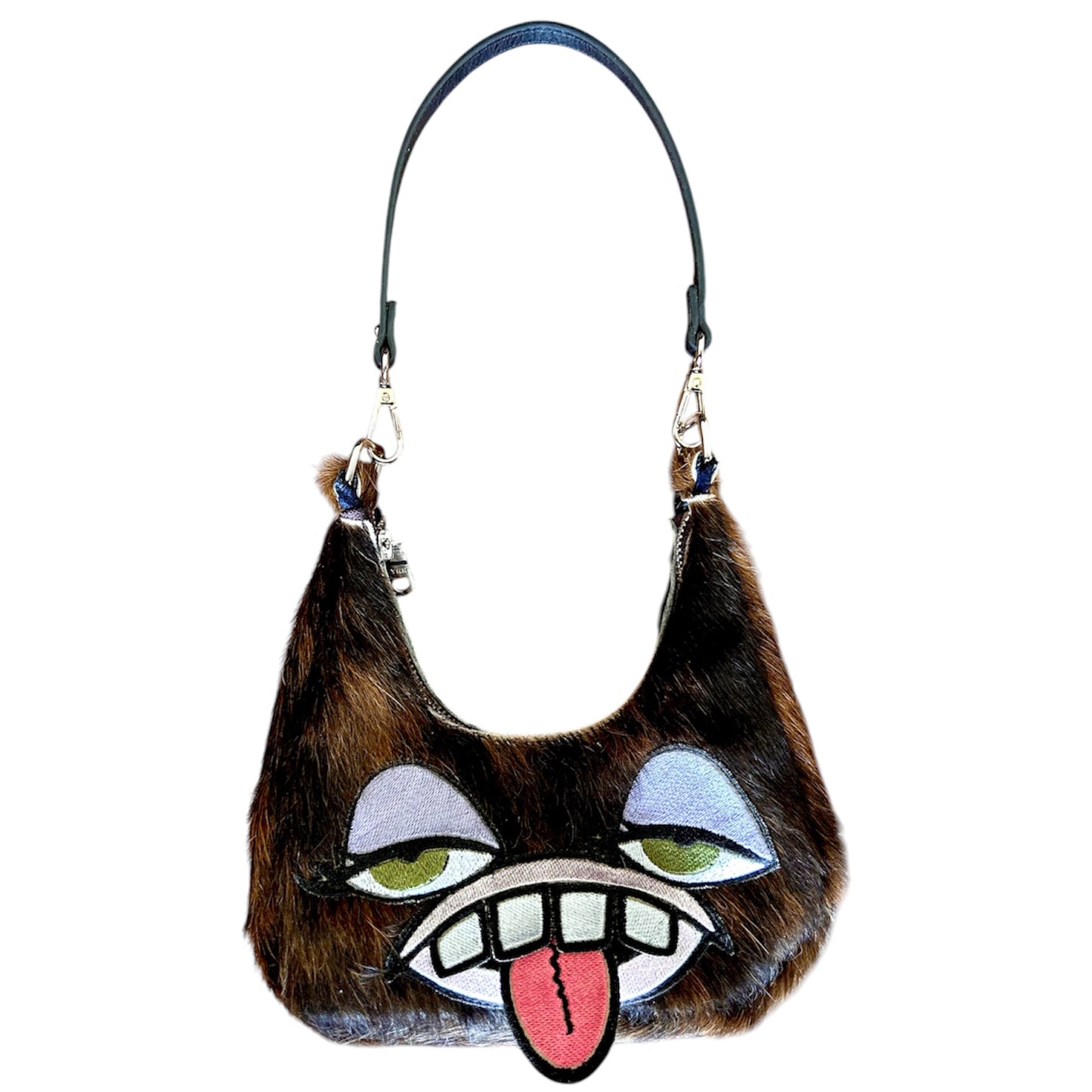 Lilac eyeshadow fur Monster Purse 1/1