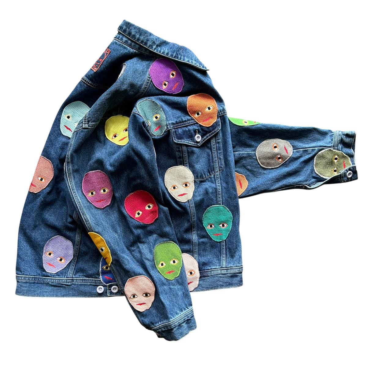 Plastered Faces Jean Jacket 1/1- Size XL