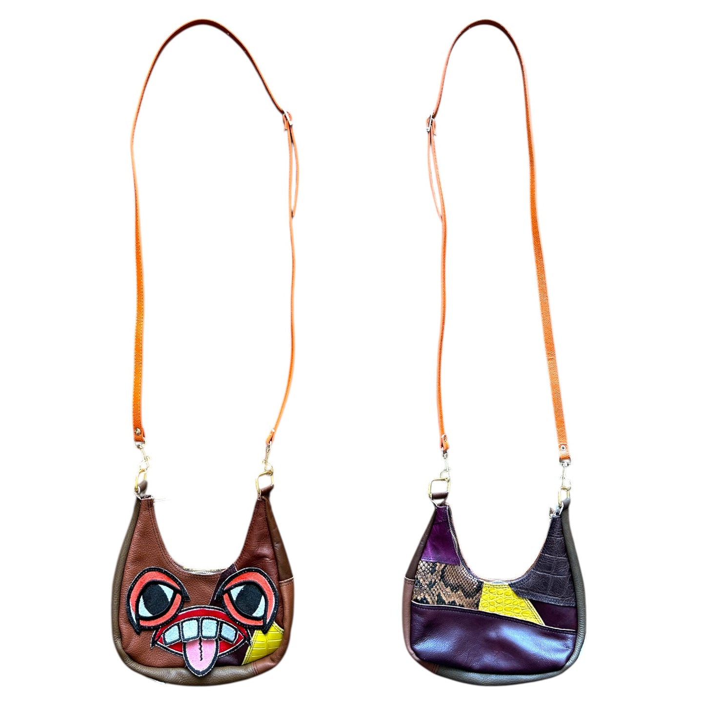 Wine Paneled Crossbody Monster Purse 1/1