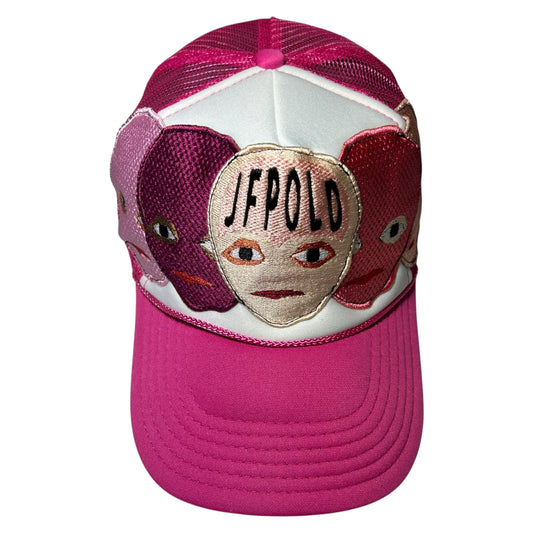 Plastered Faces Pink Trucker Hat 1/1