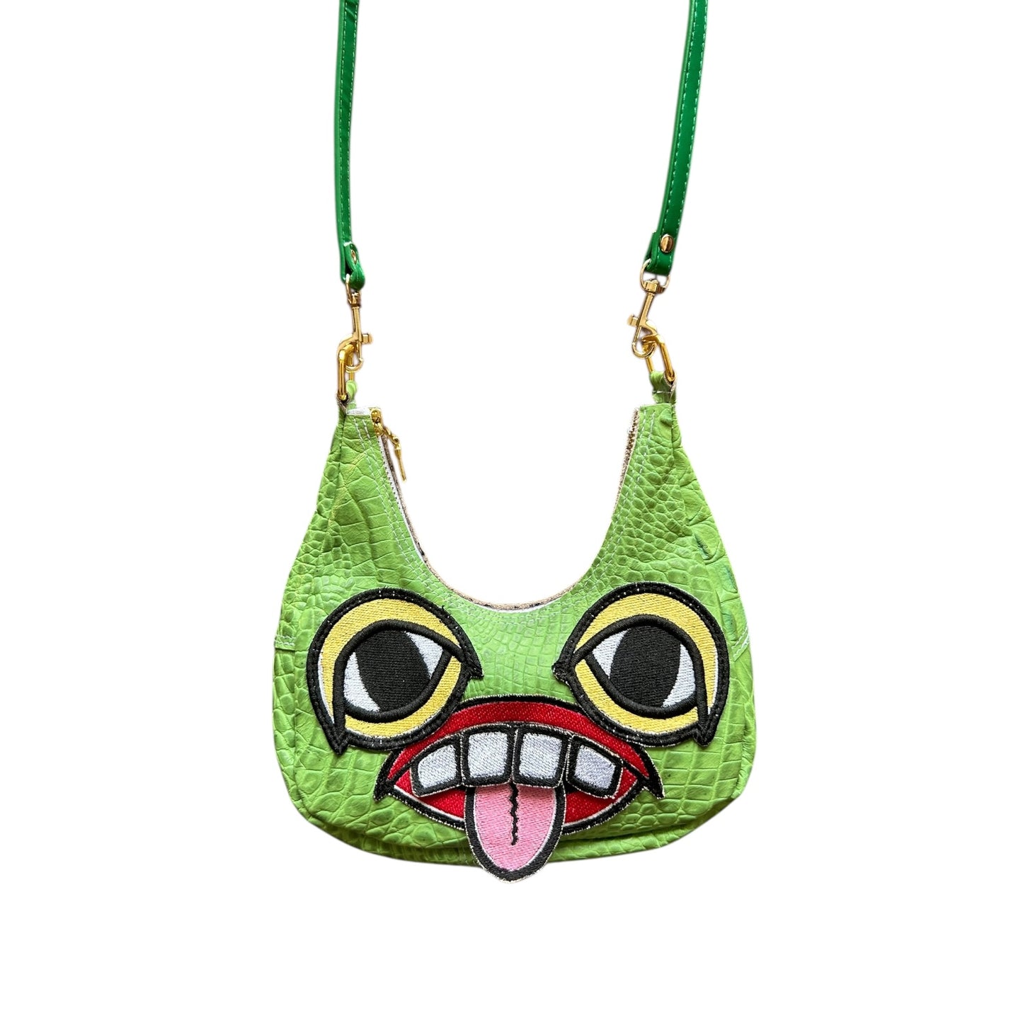 Green Crocodile Crossbody Monster Purse 1/1