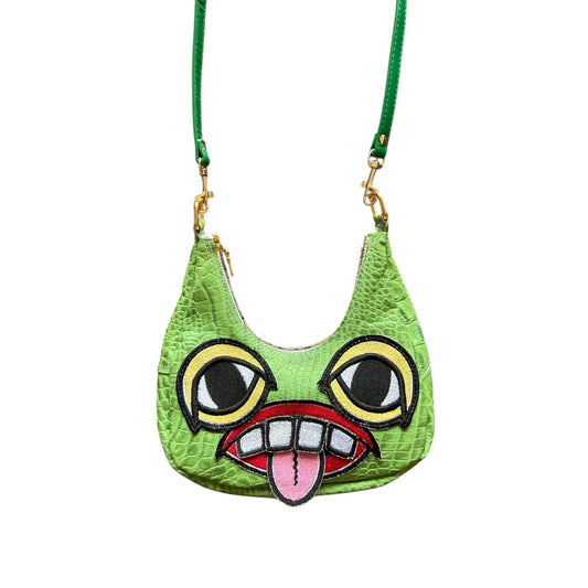 Green Crocodile Crossbody Monster Purse 1/1