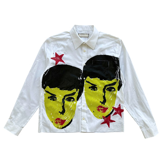 1/1 Womanly Beauty Button Up Cropped (Size L)