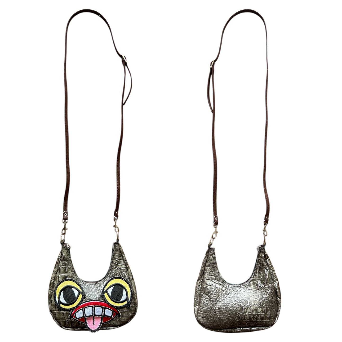 Metallic Crocodile Crossbody Monster Purse 1/1