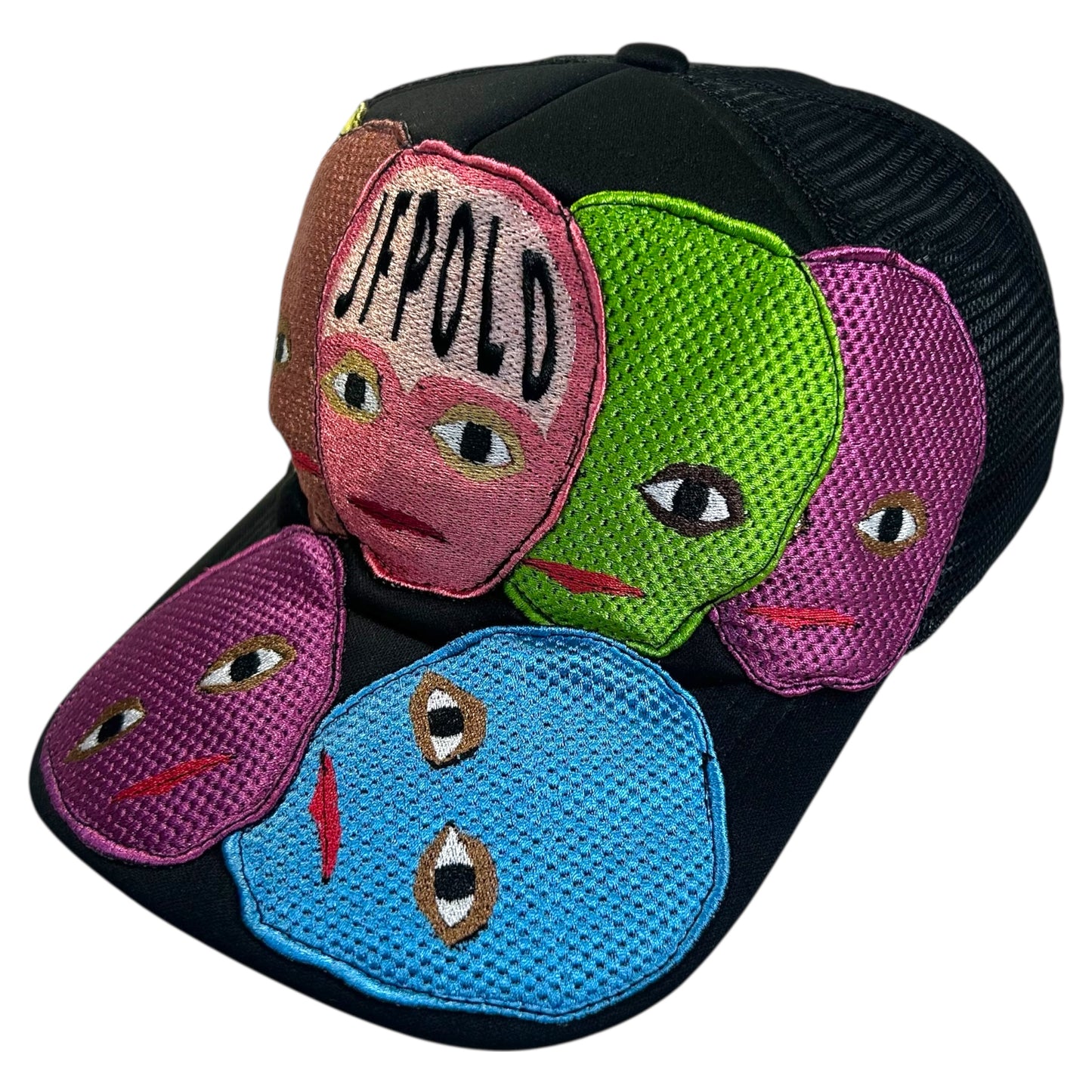 Plastered Faces Black Trucker Hat 1/1