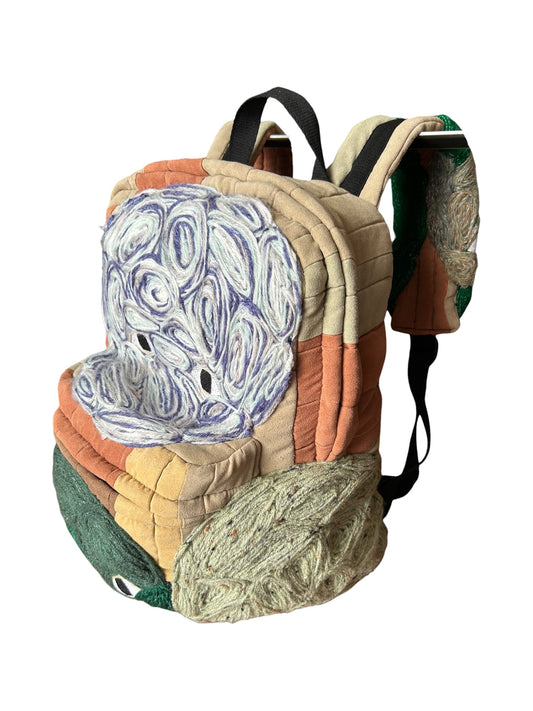 Plastered Faces Backpack Soft Toned 1/1