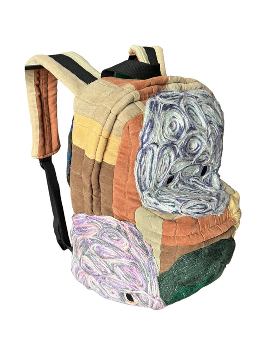 Plastered Faces Backpack Soft Toned 1/1