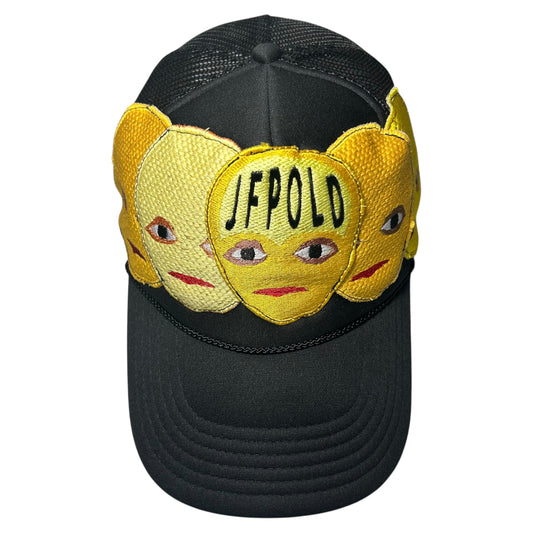 Plastered Faces Black/ Yellow Trucker Hat 1/1