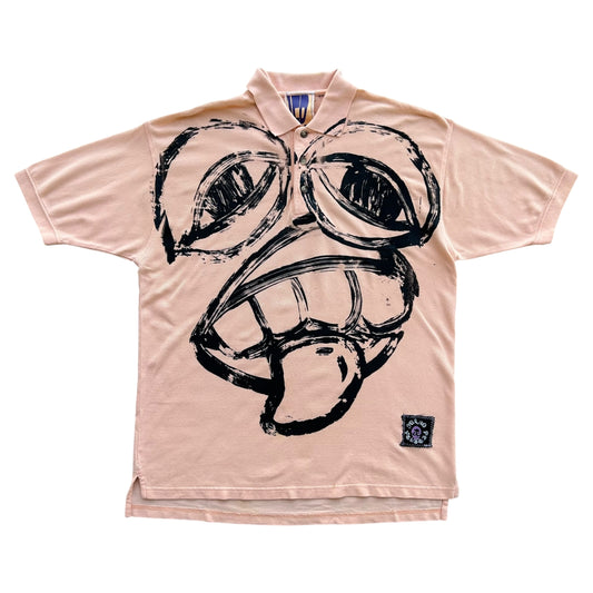 Monster Face 1/1 Pink Polo (Size M)