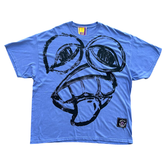 Monster Face 1/1 Blue T-shirt (Size XXL)