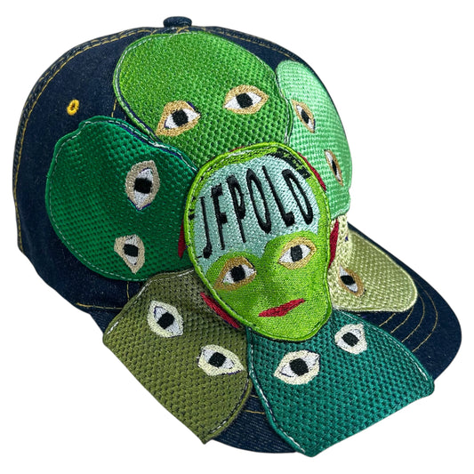 Plastered Faces Blue Denim Hat 1/1