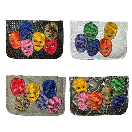 Plastered Faces Cardholders (1-4)