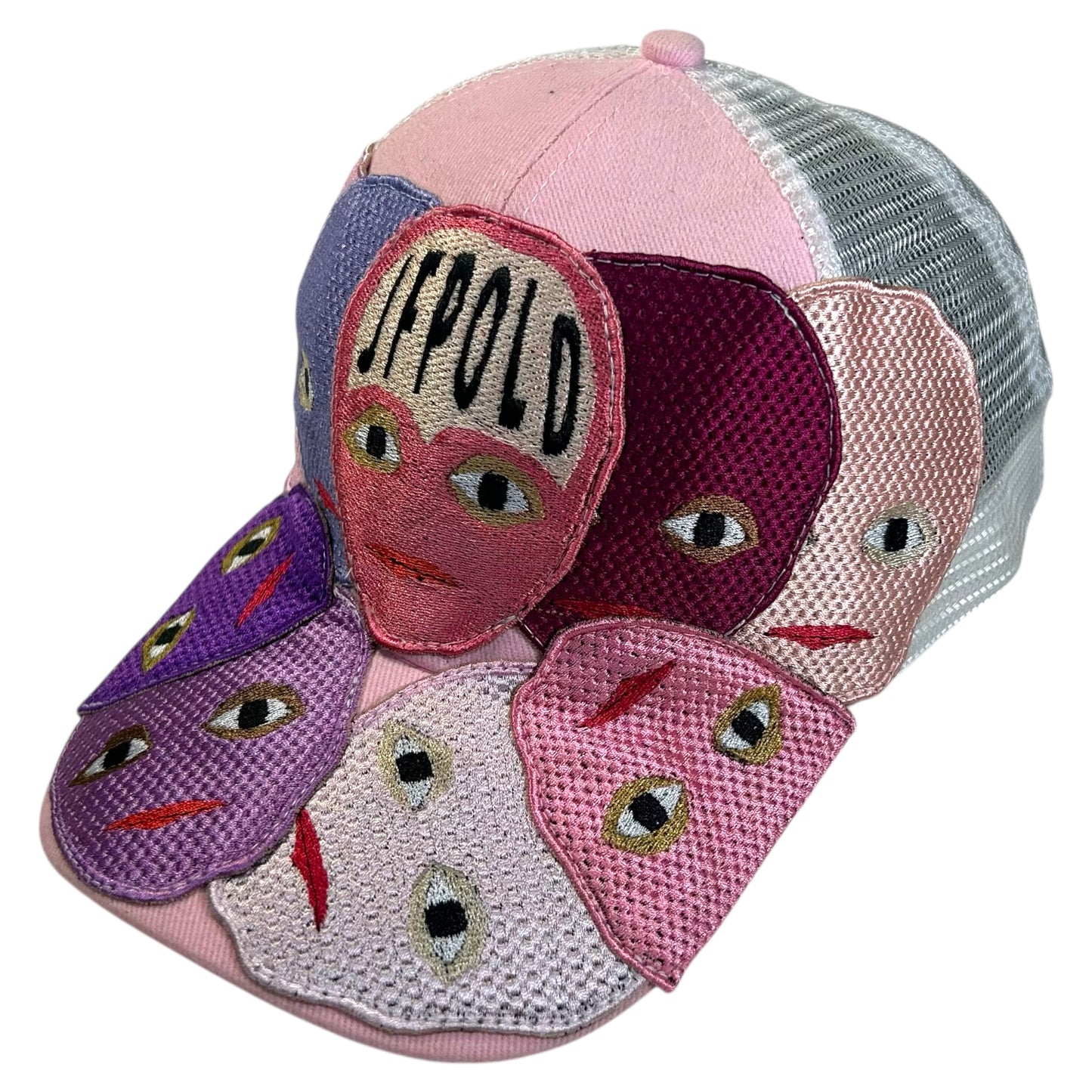 Plastered Faces Pink Trucker Hat 1/1