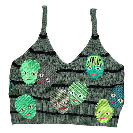 Plastered Faces Knitted Top 1/1 - Size M
