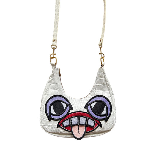 White Crocodile Crossbody Monster Purse 1/1