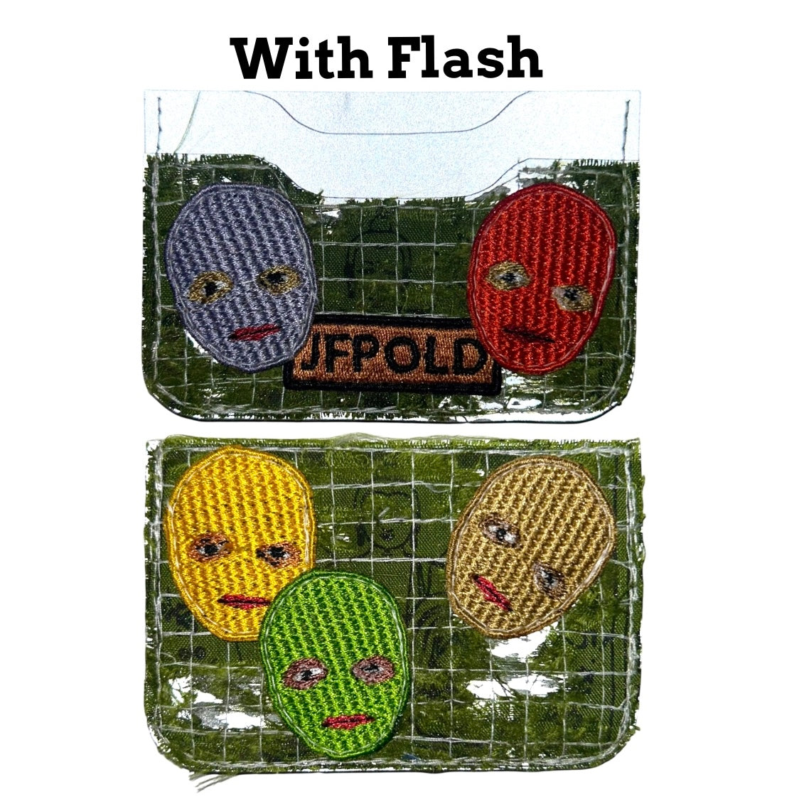 Plastered Faces 1/1 Green 3MM Cardholder