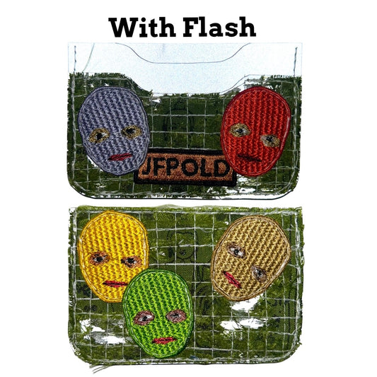Plastered Faces 1/1 Green 3MM Cardholder