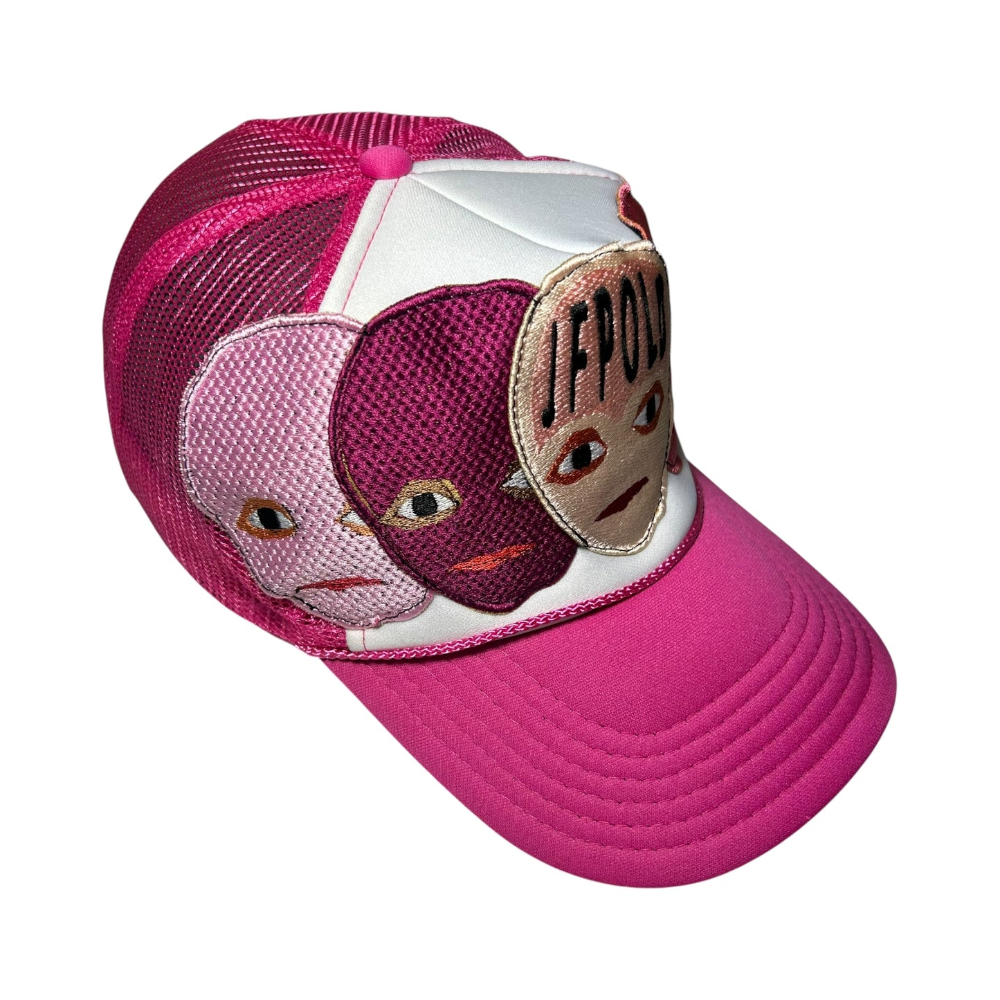 Plastered Faces Pink Trucker Hat 1/1