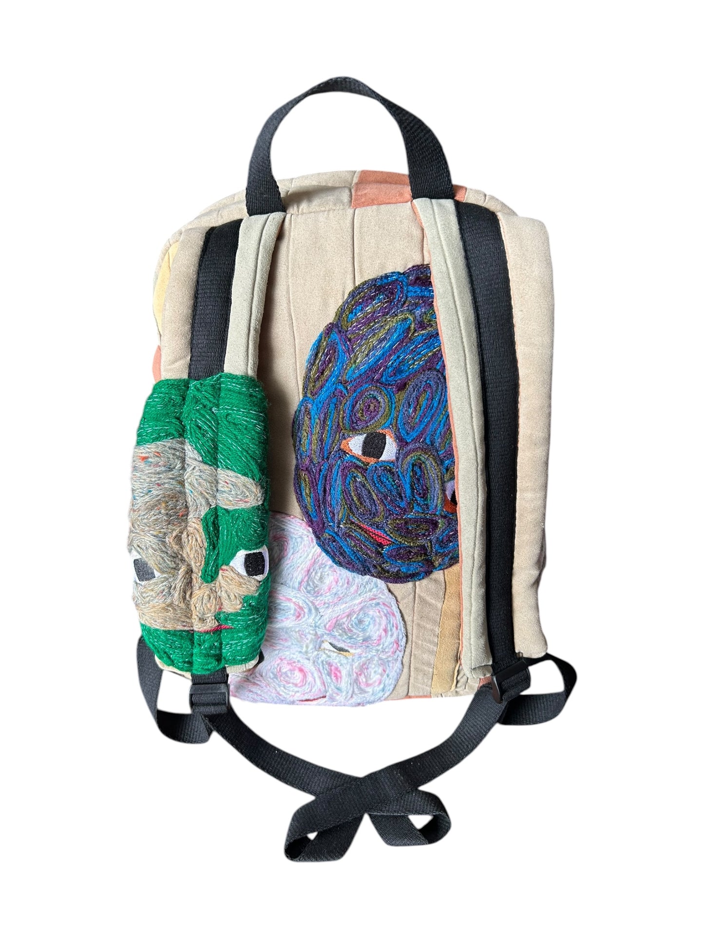 Plastered Faces Backpack Soft Toned 1/1