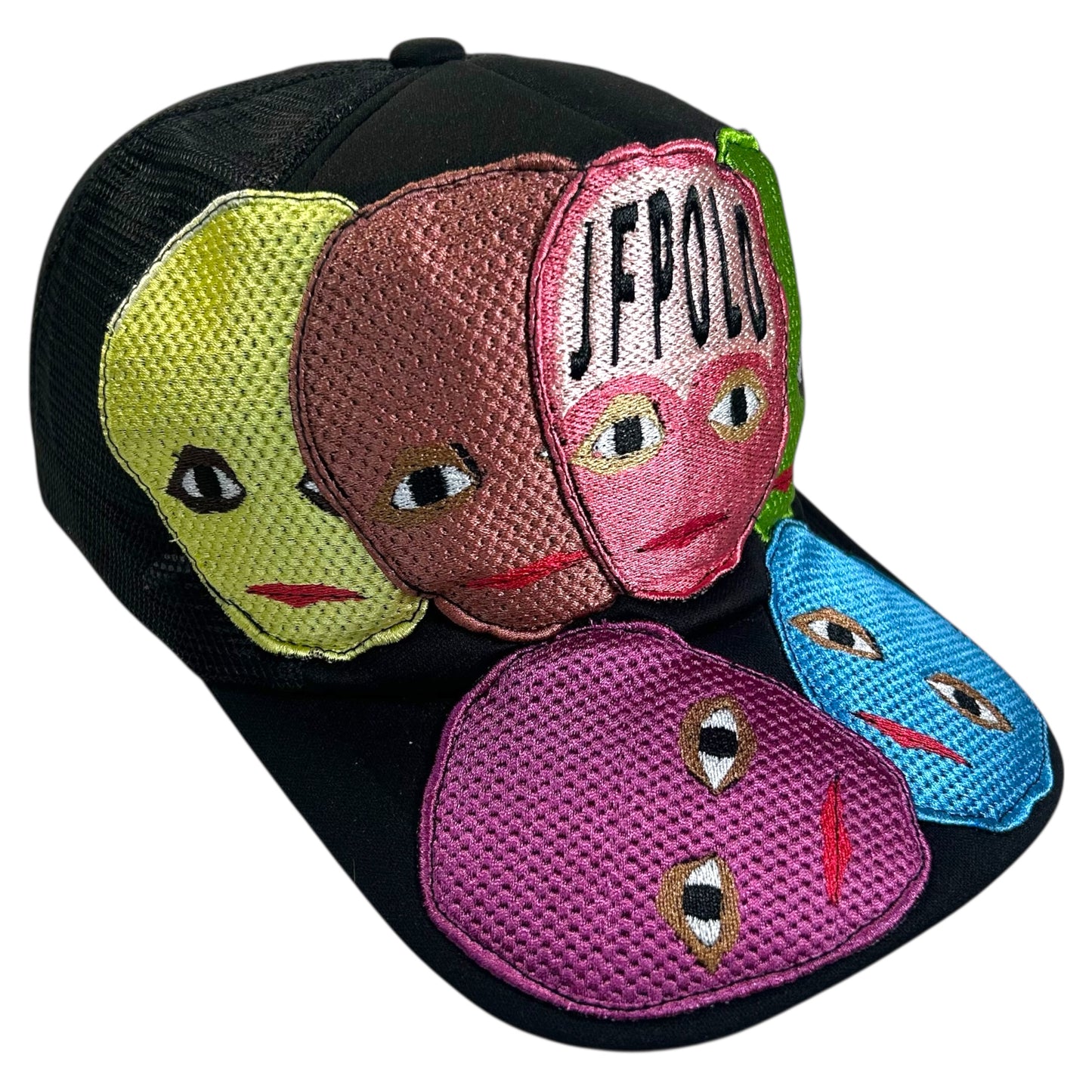 Plastered Faces Black Trucker Hat 1/1