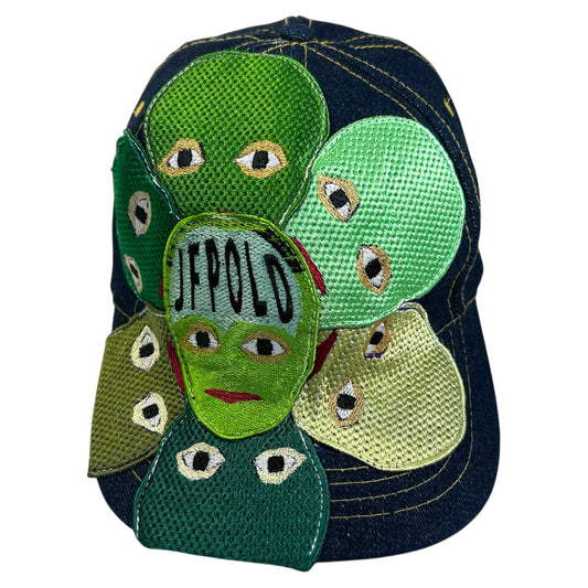 Plastered Faces Blue Denim Hat 1/1