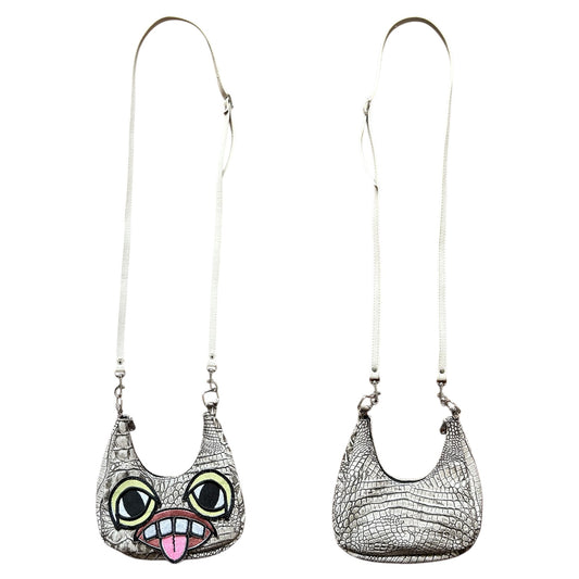 Silver Crocodile Crossbody Monster Purse 1/1