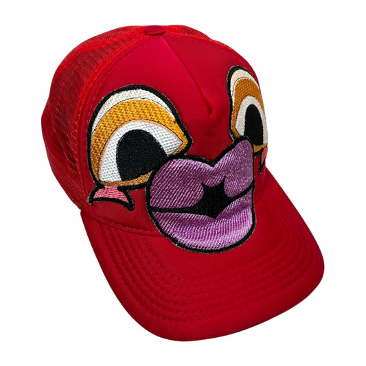 Red Monster Kiss Trucker Hat
