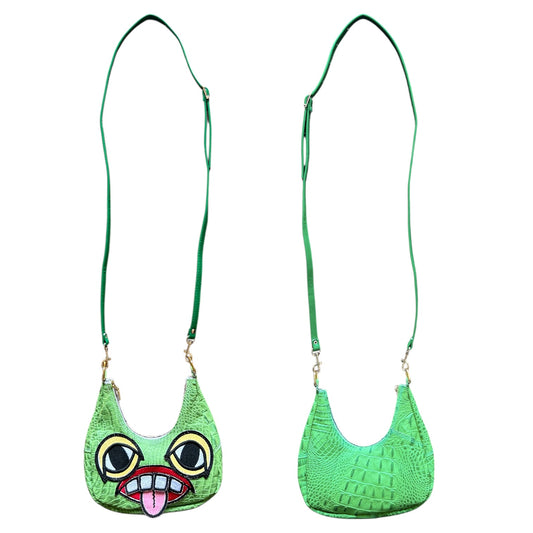 Green Crocodile Crossbody Monster Purse 1/1