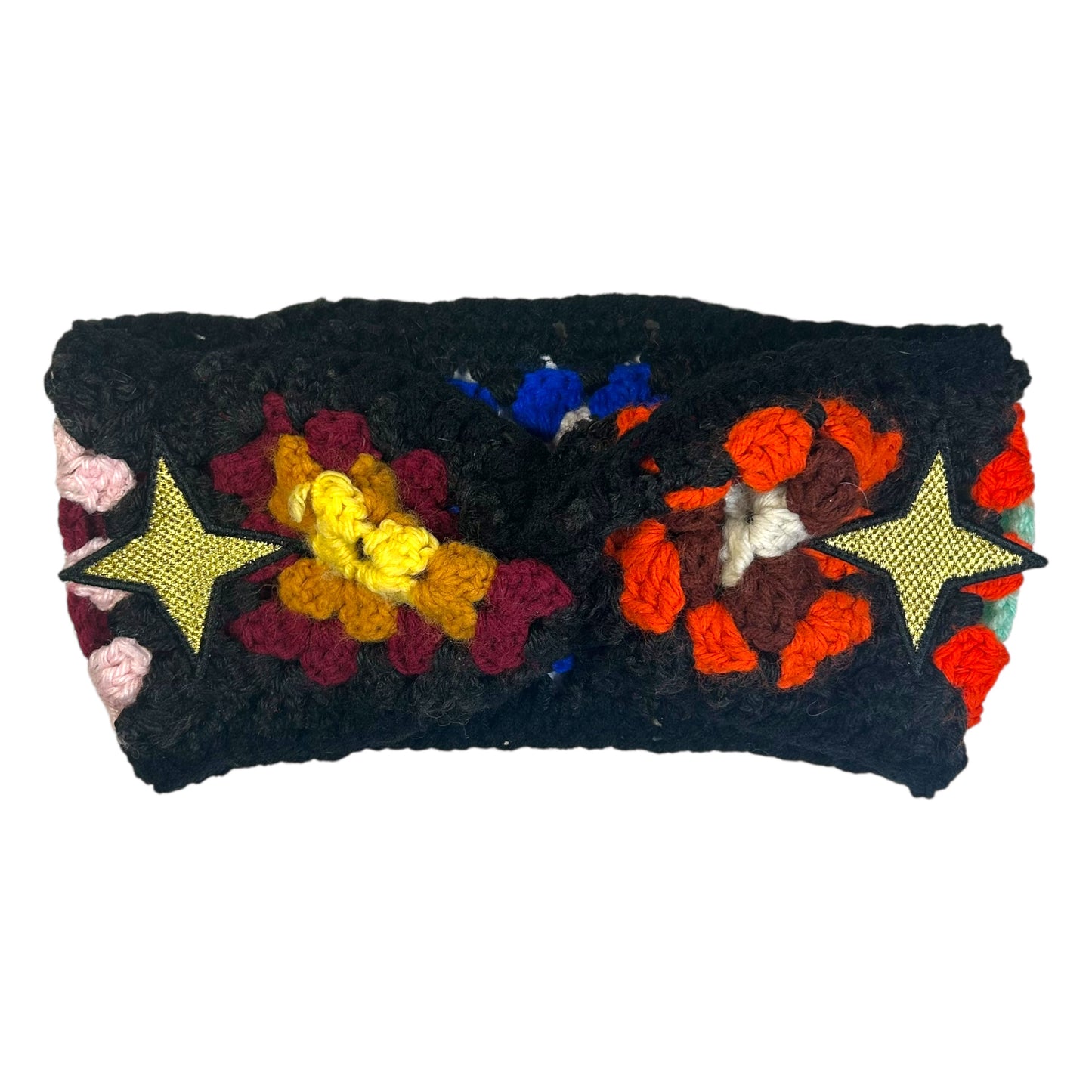 Plastered Faces Handmade Knitted Headband (Blue Faces) 1/1