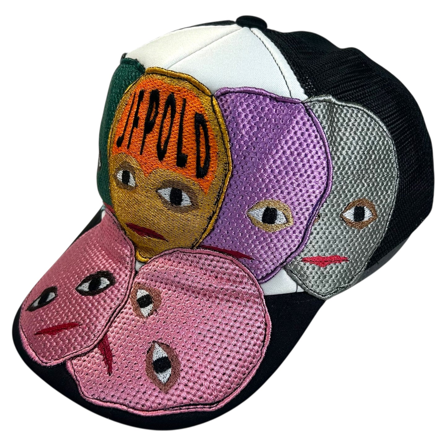 Plastered Faces Black/White Trucker Hat 1/1