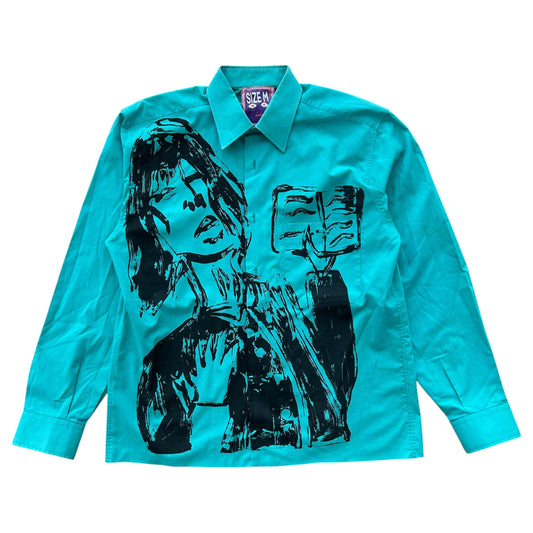 Sacred Book 1/1 Button up (Aqua Blue Size M)