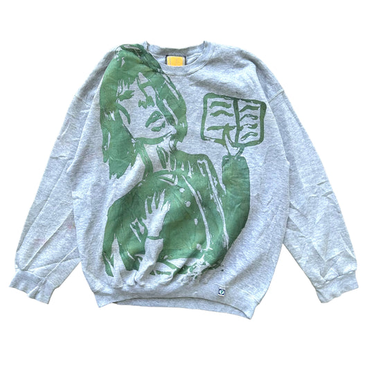 1/1 Sacred Book Sweater Grey/Green (Size XL)