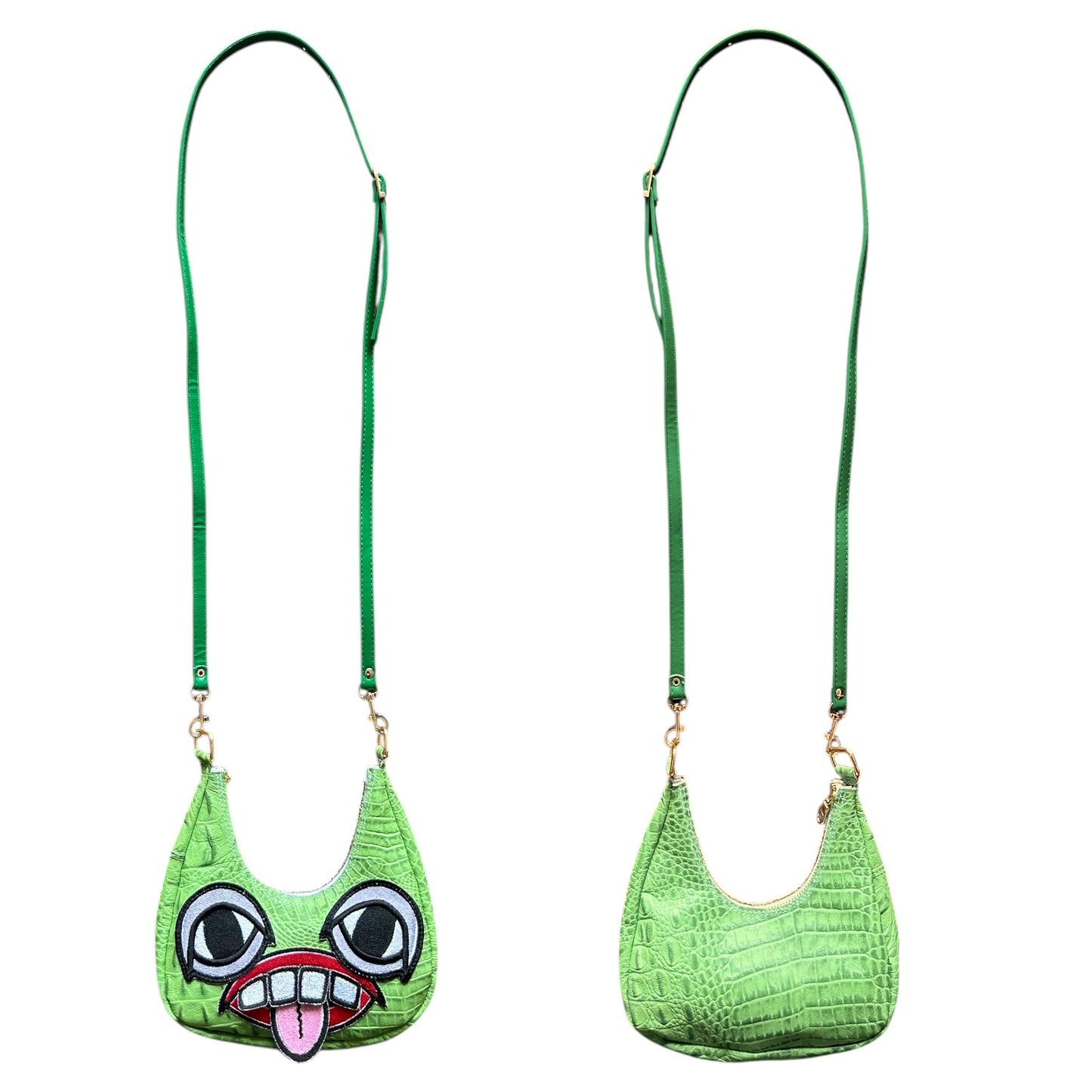 Green Crocodile Crossbody Monster Purse 1/1