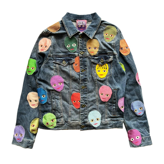 Plastered Faces Jean Jacket 1/1- Size M