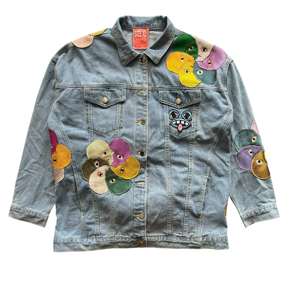 Plastered Monster Jean Jacket Blue 1/1- Size XL