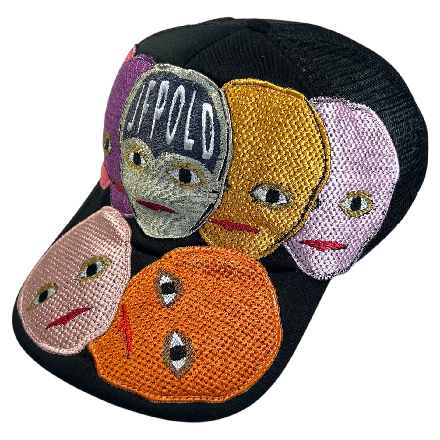 Plastered Faces Black Trucker Hat 1/1