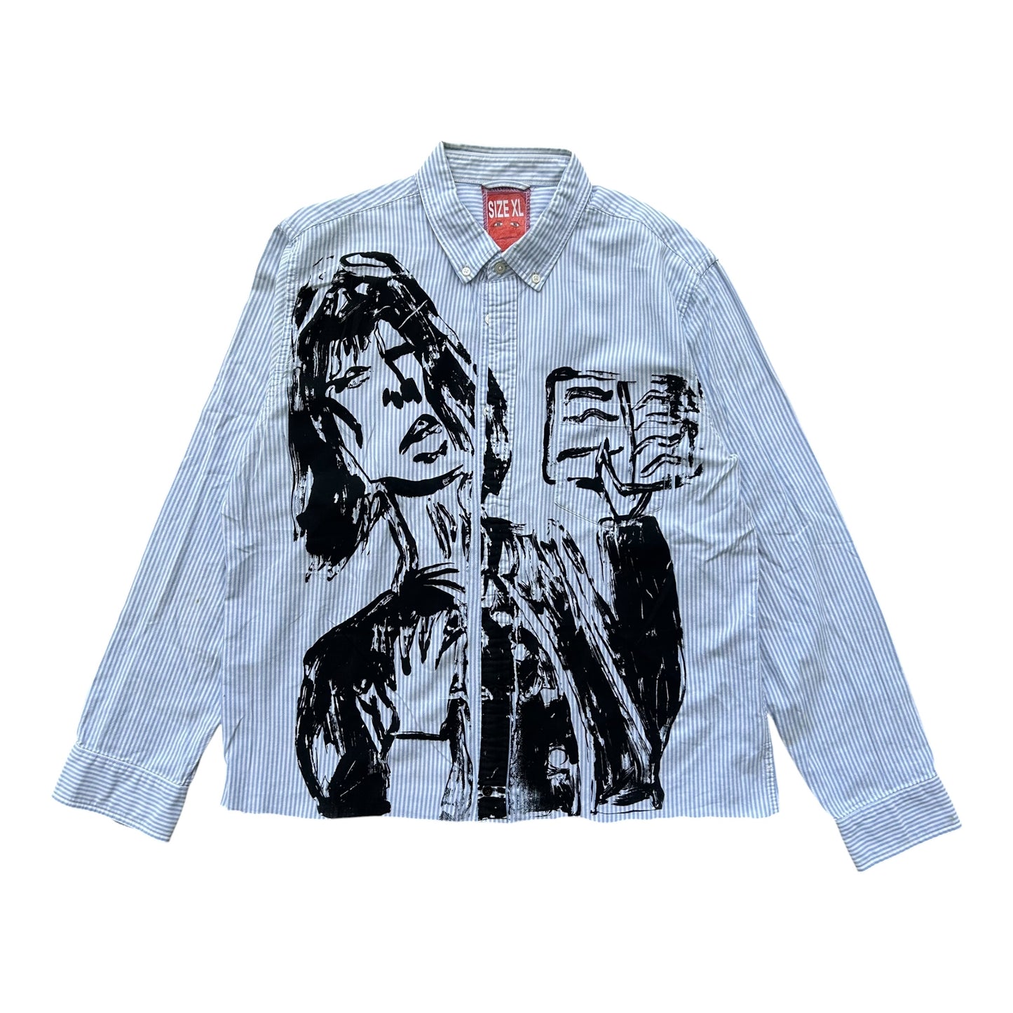 Sacred Book 1/1 Button up (Light Blue Stripped Size XL)
