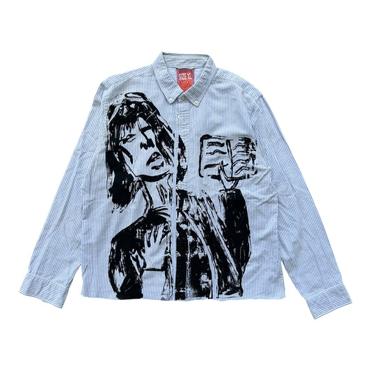 Sacred Book 1/1 Button up (Light Blue Stripped Size XL)