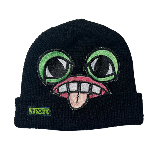 Monster Face Black Beanie 1/1