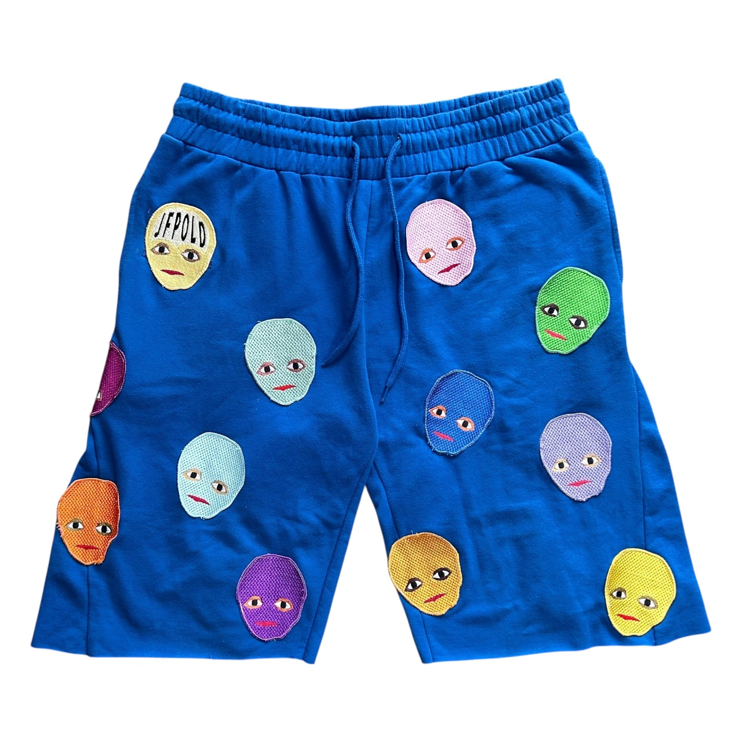 Plastered Faces Shorts Blue 1/1- Size XL