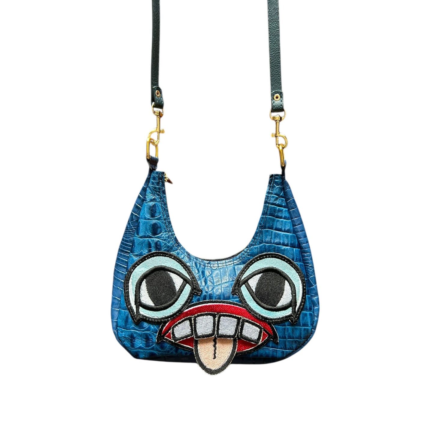 Blue Crocodile Crossbody Monster Purse 1/1