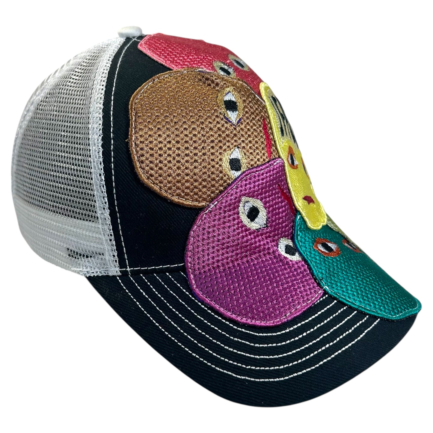 Plastered Faces White/Black Trucker Hat 1/1