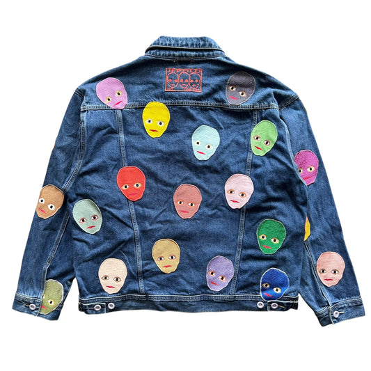 Plastered Faces Jean Jacket 1/1- Size XL