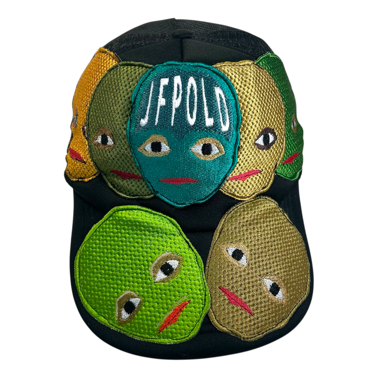 Plastered Faces Black Trucker Hat 1/1